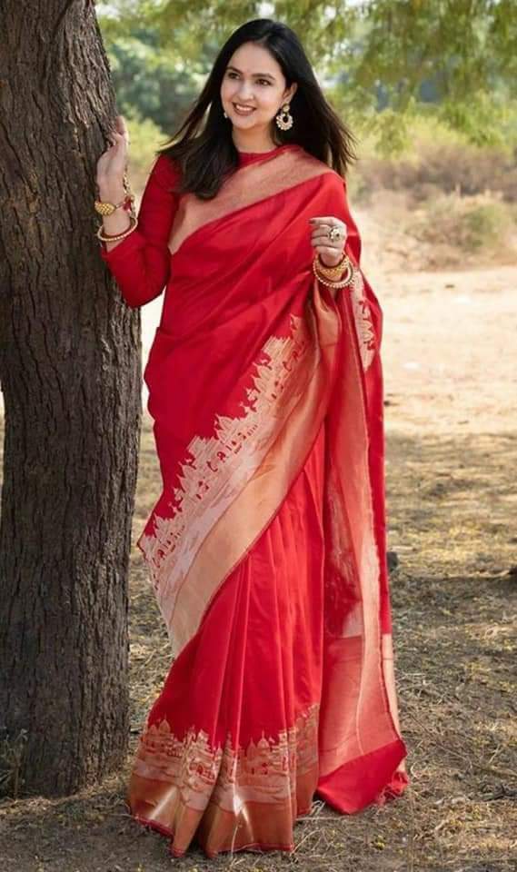 Gangaghat Katan silk saree - Saffronfashionindia