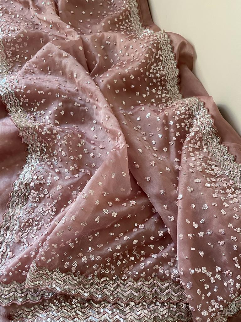 Trending organza saree - Saffronfashionindia