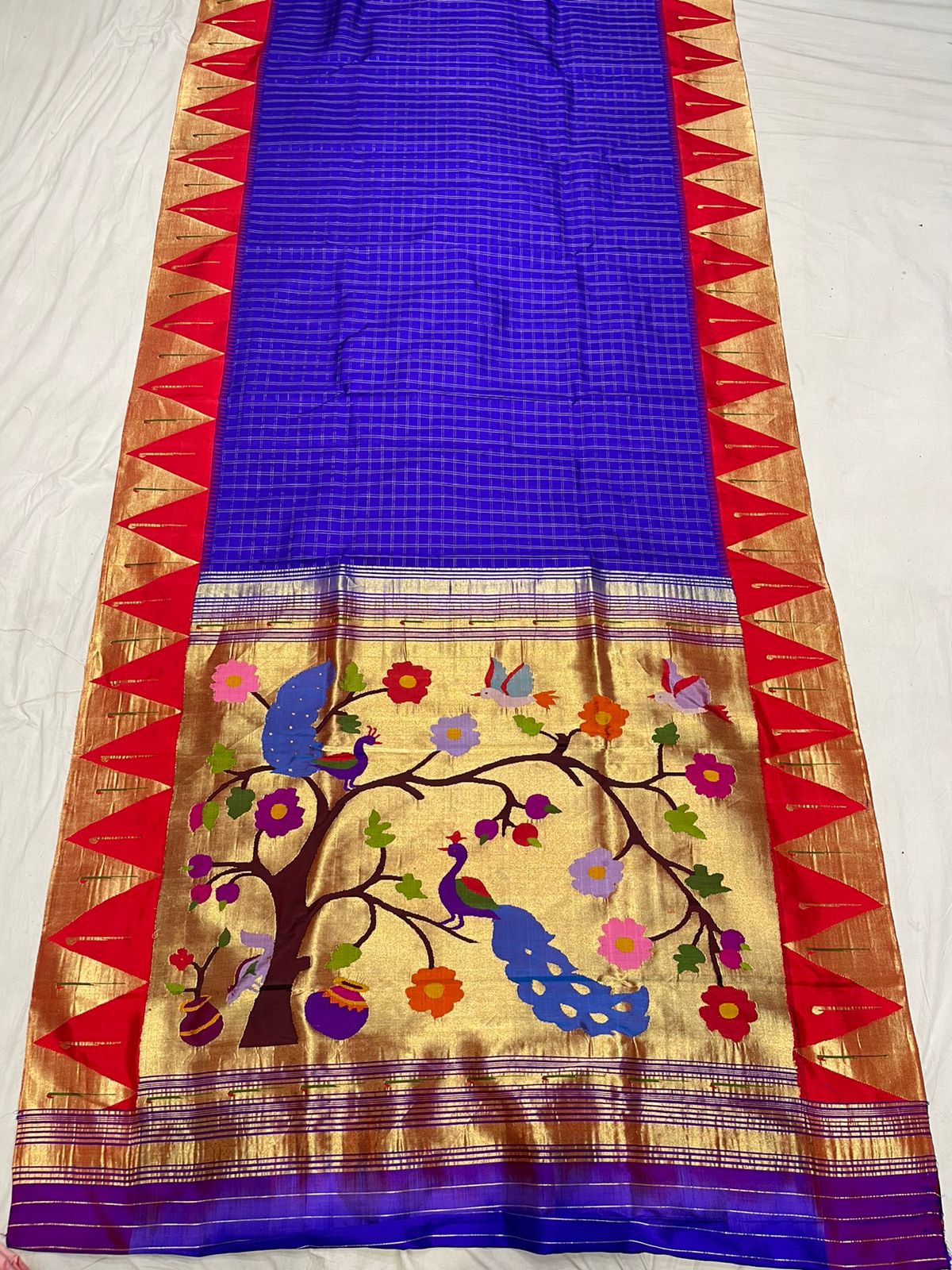 Runia muniya silk Paithani saree - Saffronfashionindia