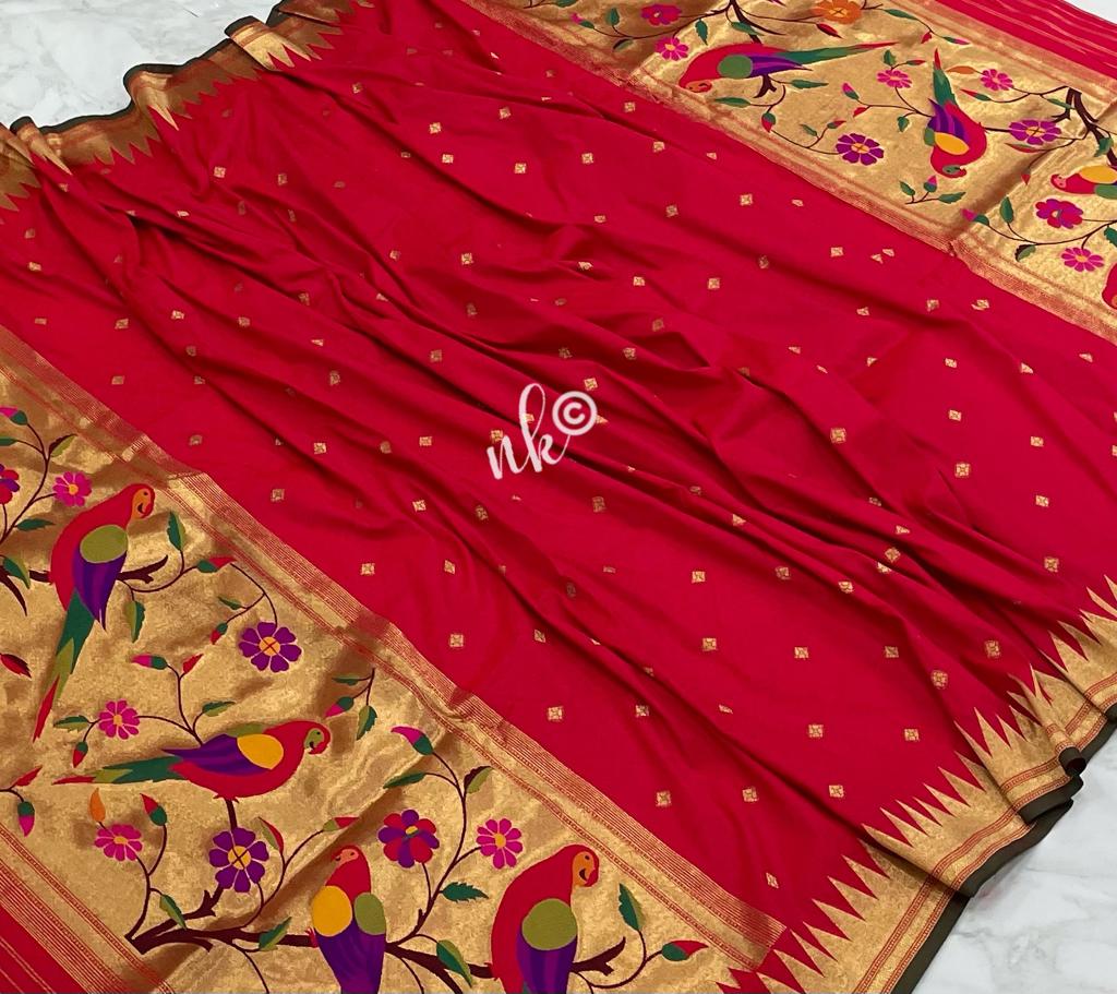 Parrot inspired dupatta - Saffronfashionindia