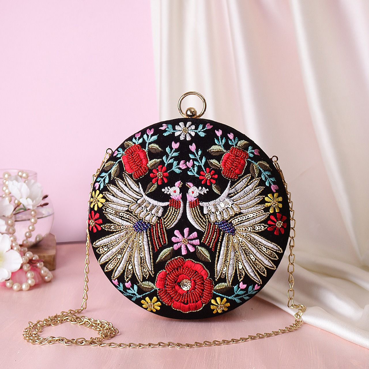 Tanihja peacock inspired clutch - Saffronfashionindia
