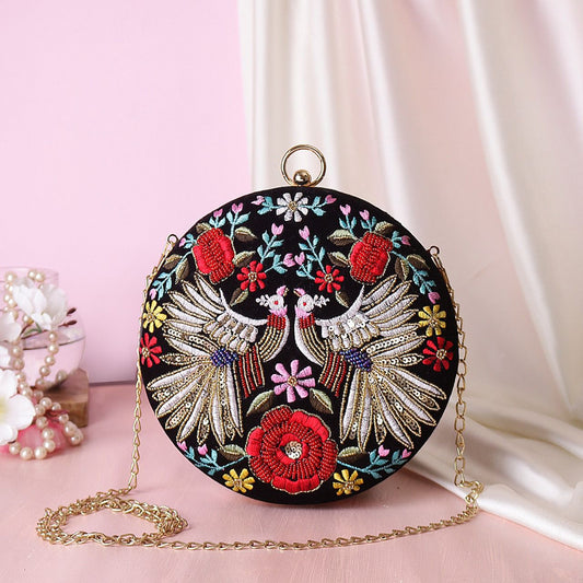 Tanihja peacock inspired clutch - Saffronfashionindia