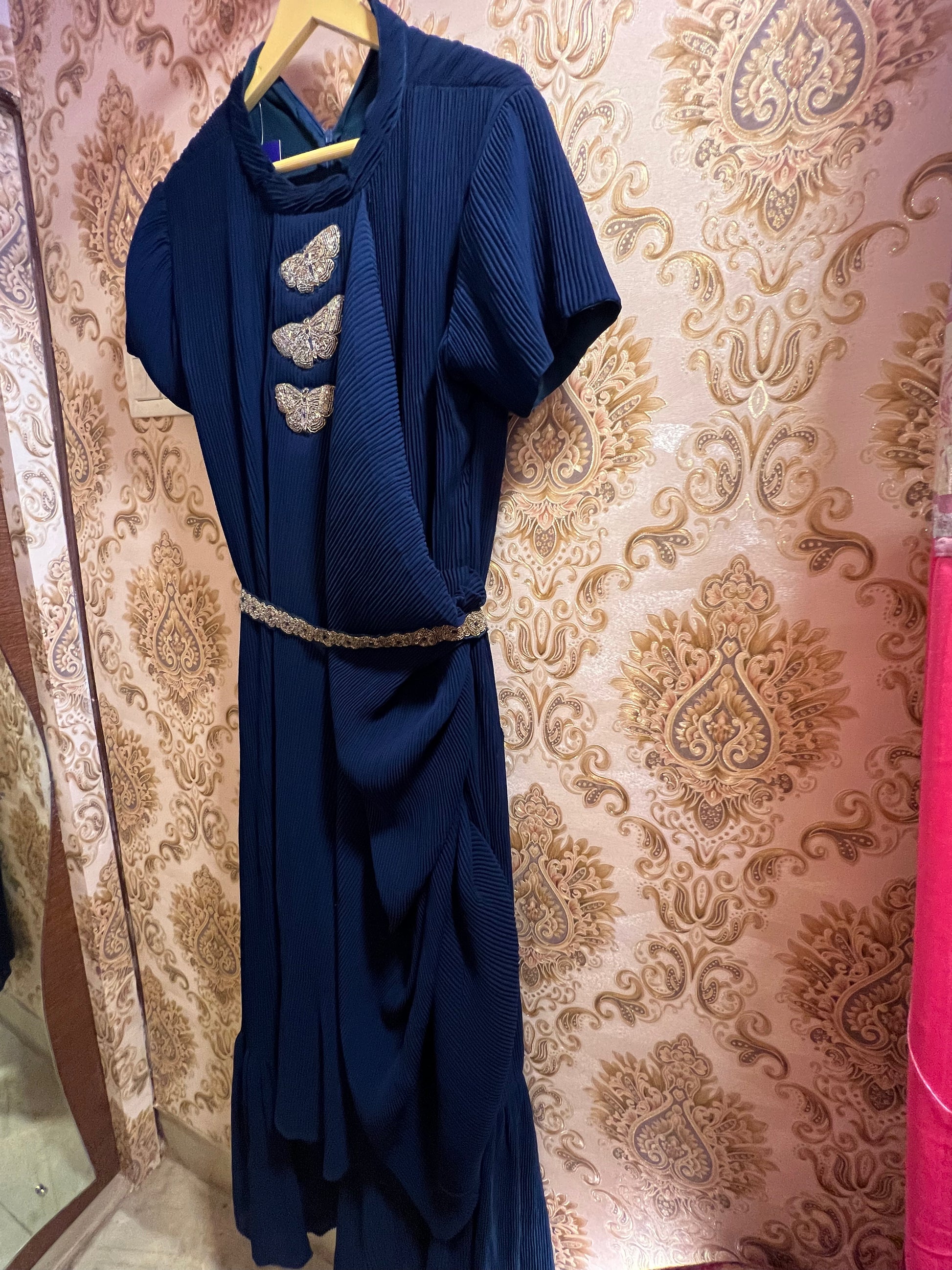 Ninza crepe gown - Saffronfashionindia