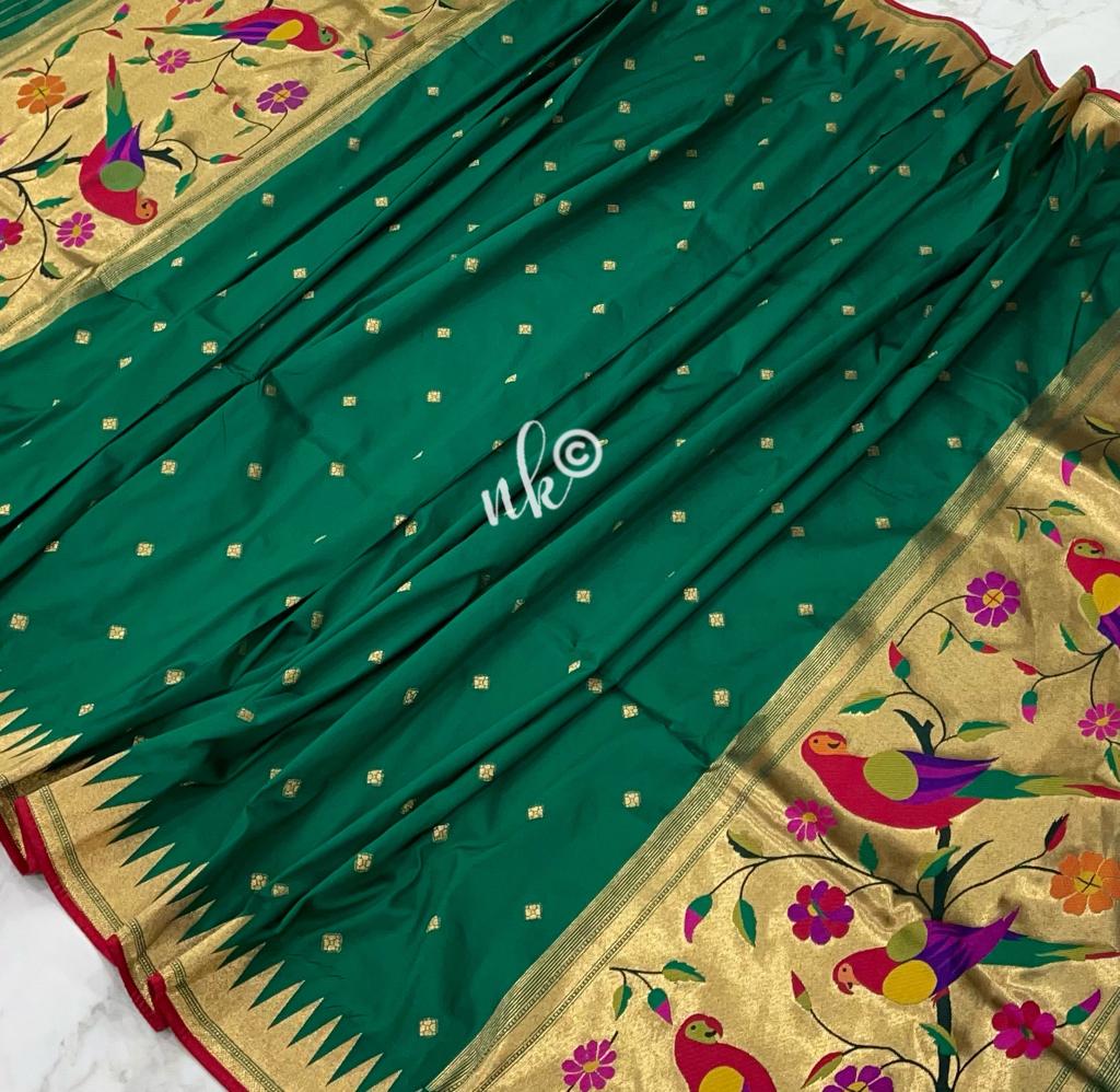 Parrot inspired dupatta - Saffronfashionindia