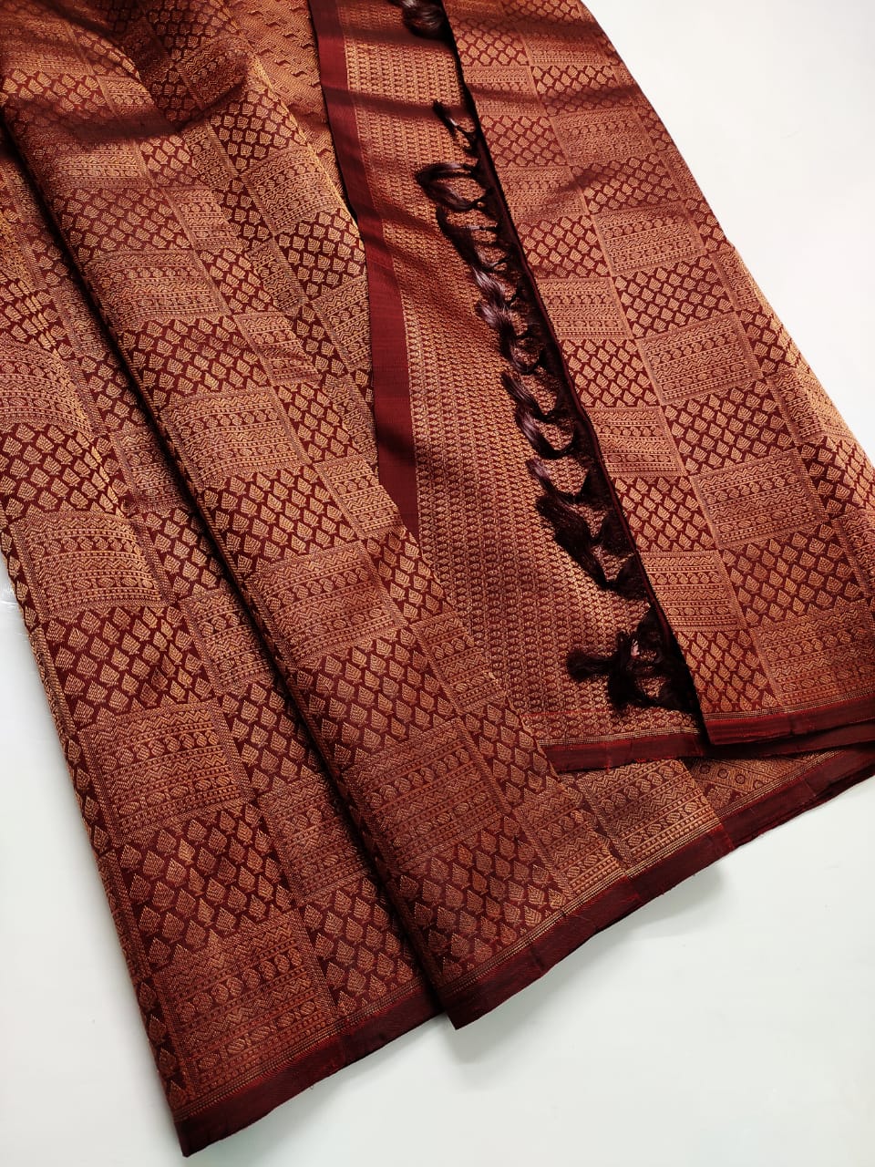 Pink organza saree - Saffronfashionindia