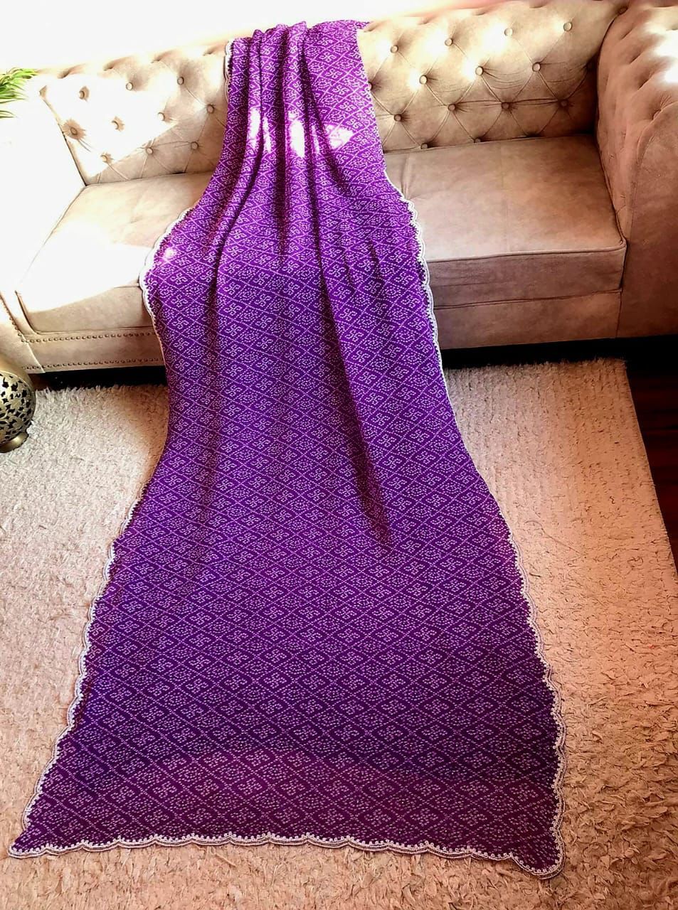 Premium posh purple saree - Saffronfashionindia