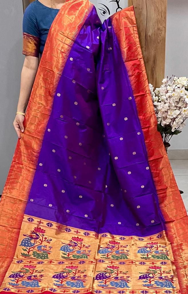 Danish Paithani inspired saree - Saffronfashionindia