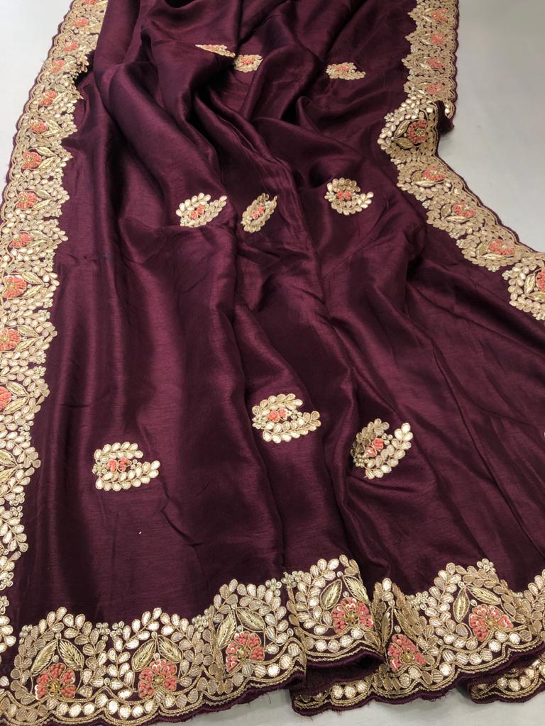 Kivasha zardosi saree - Saffronfashionindia