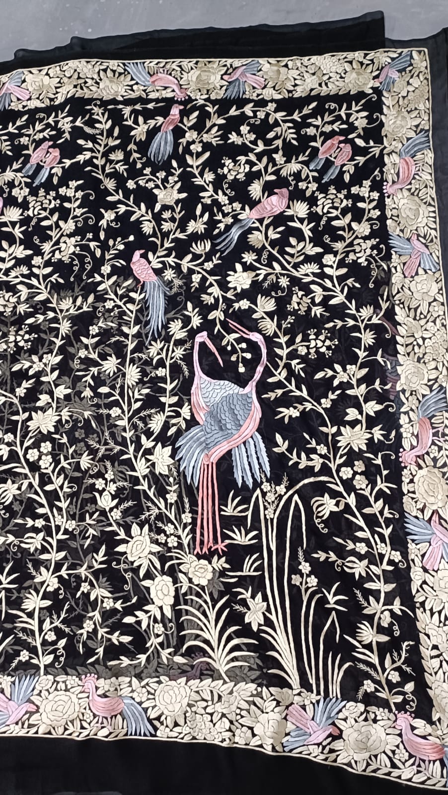 Vania authentic Parsi saree Handmade Parsi gara saree blouse - Saffronfashionindia