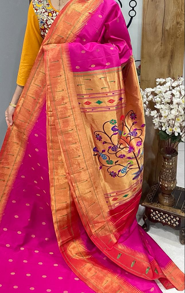 Danish Paithani inspired saree - Saffronfashionindia