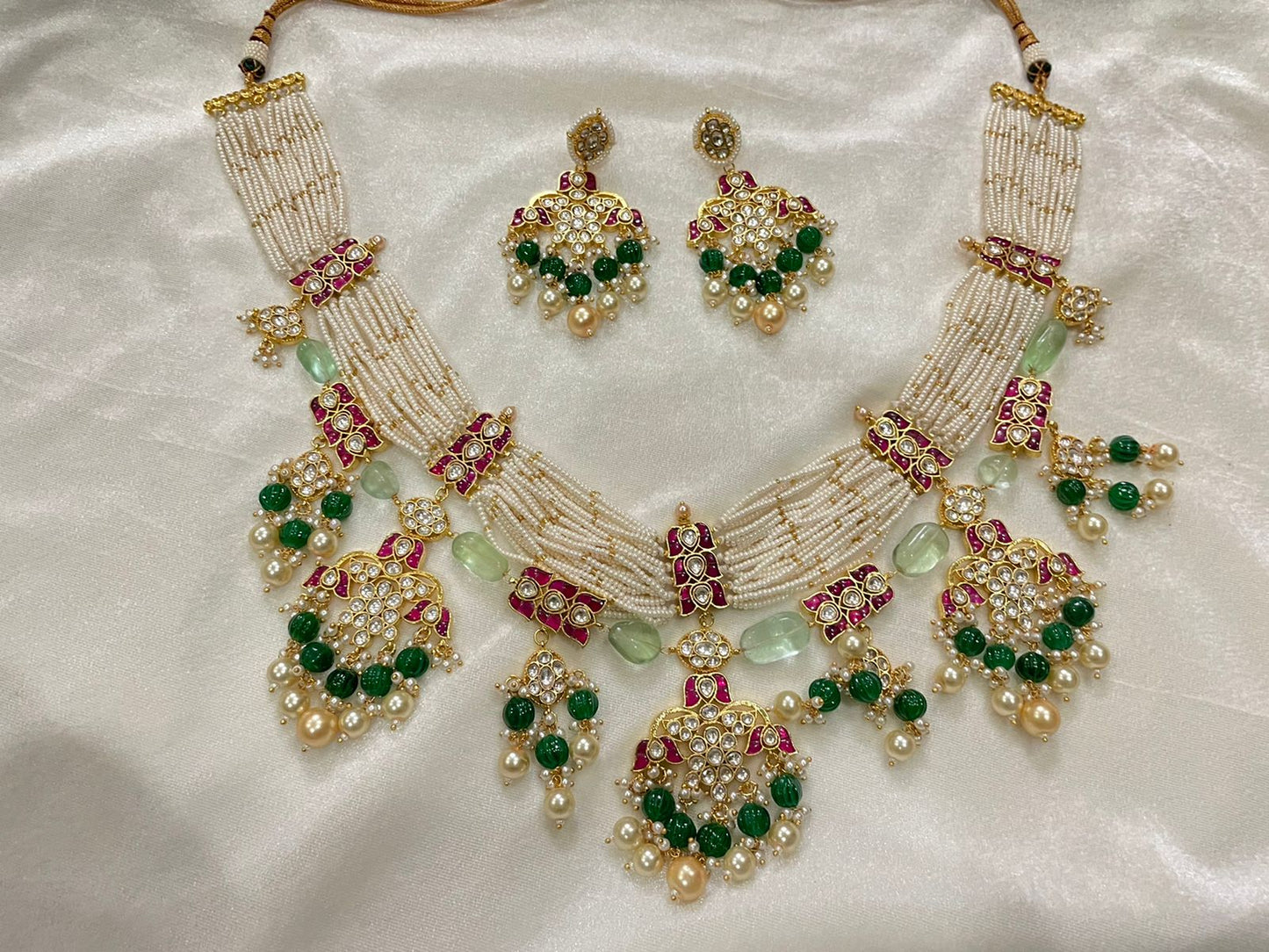 Pearlo necklace set - Saffronfashionindia