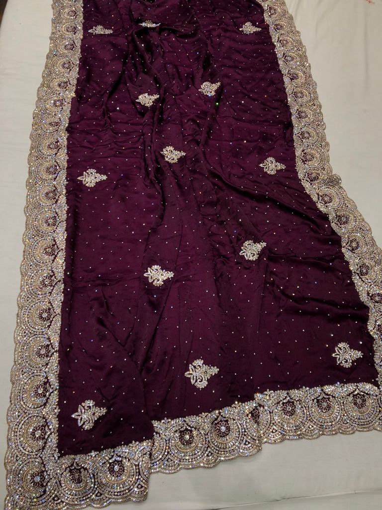 Prapti satin saree - Saffronfashionindia