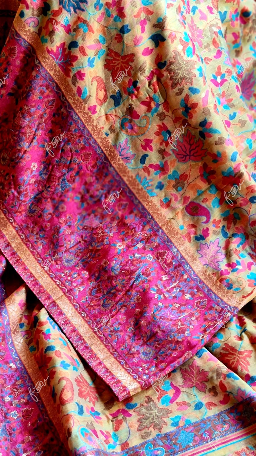 Kashmiri inspired Kani silk saree - Saffronfashionindia