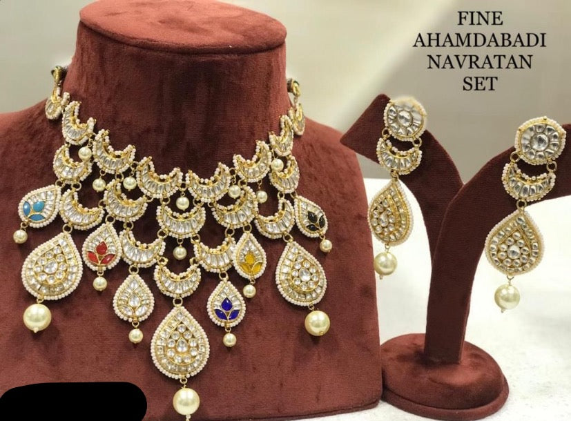 Navratri inspired necklace set - Saffronfashionindia