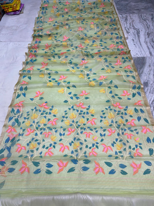 Ranjana tantuj jamdani saree - Saffronfashionindia