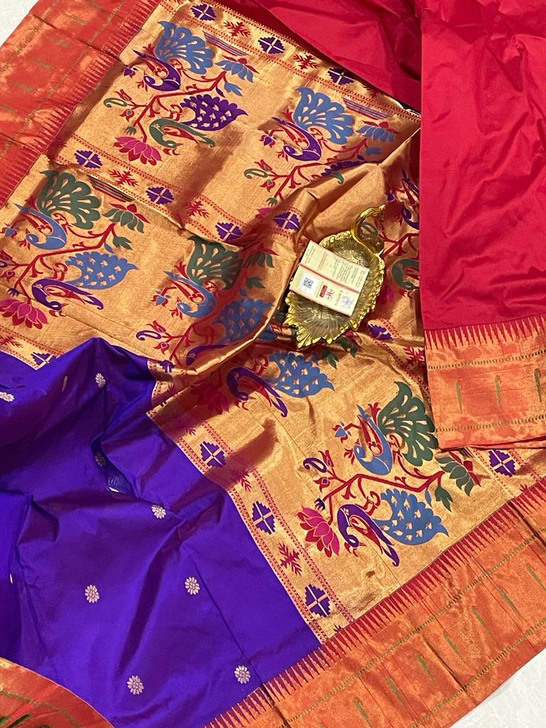 Danish Paithani inspired saree - Saffronfashionindia