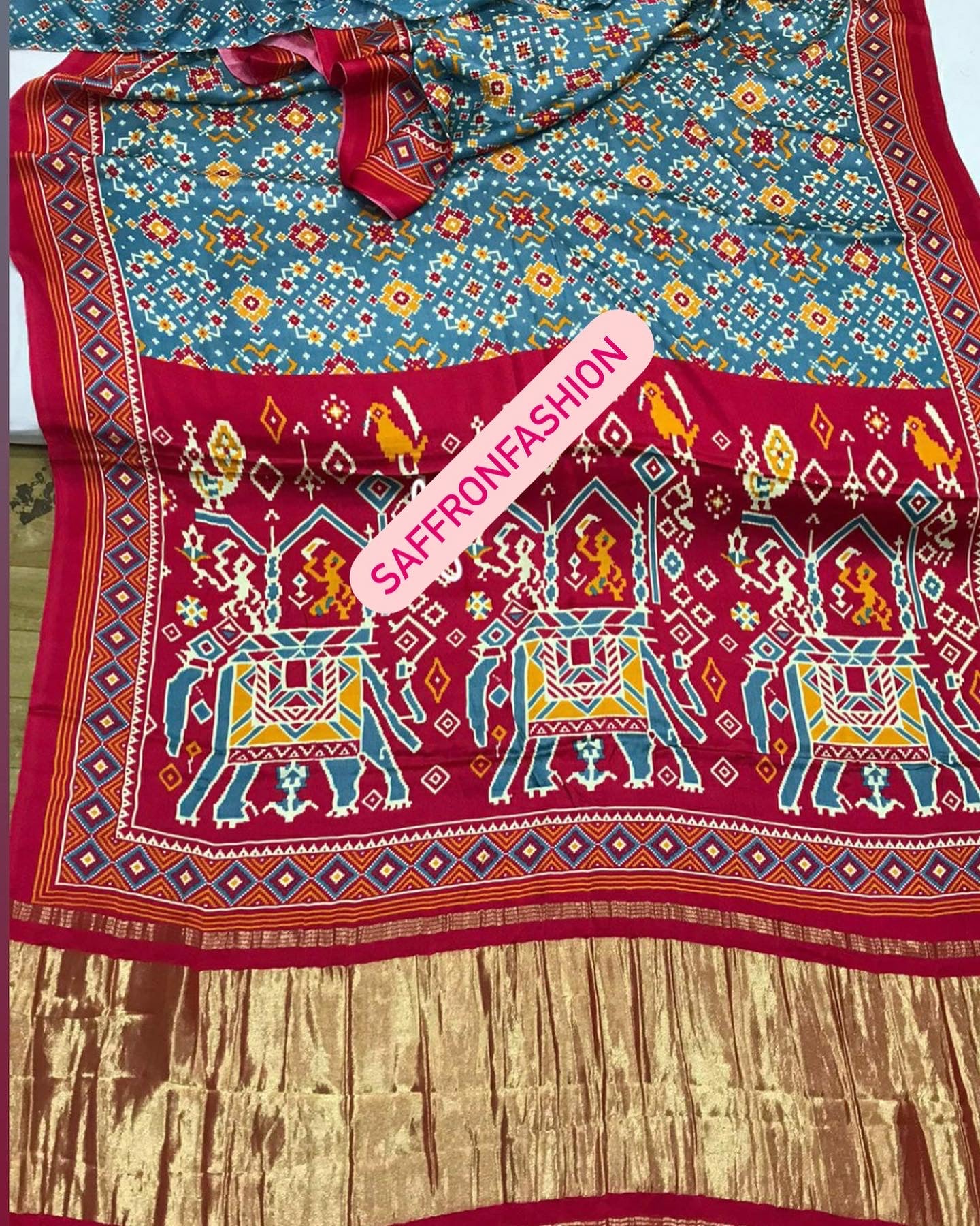Patola gajji silk saree - Saffronfashionindia