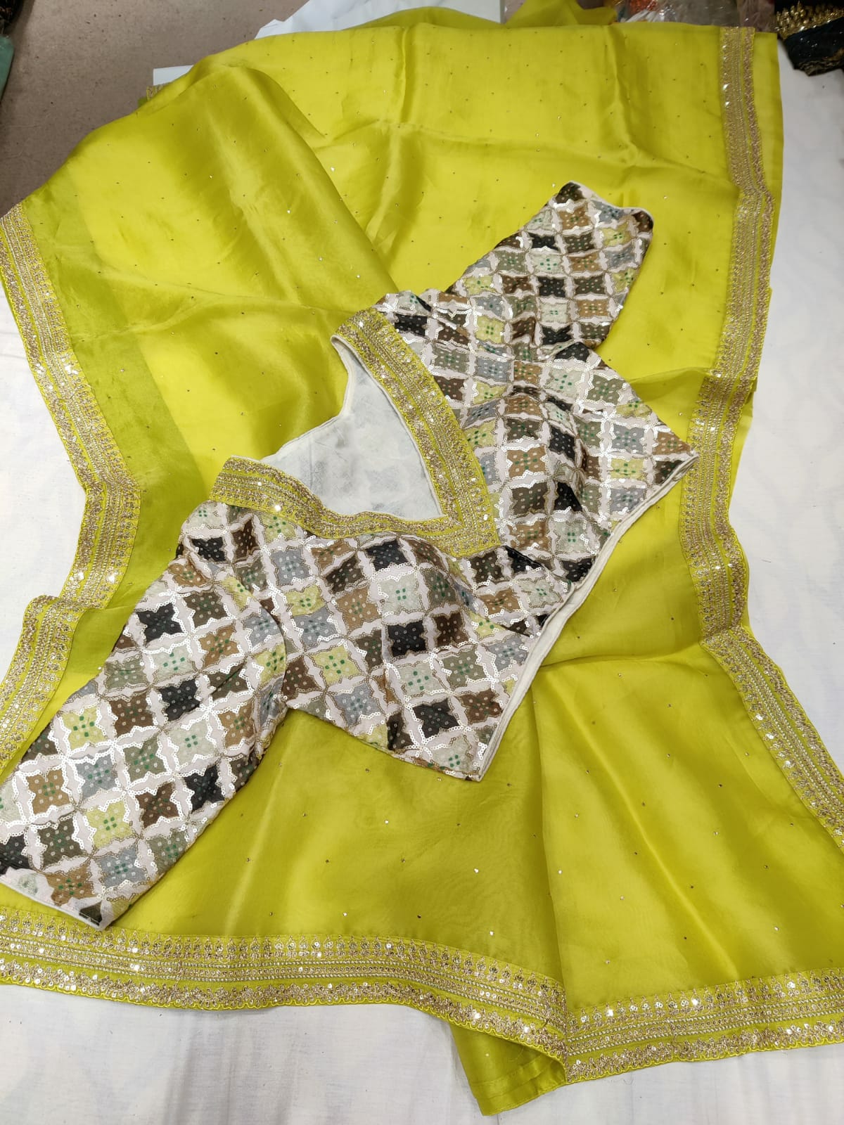 Susane organza saree - Saffronfashionindia