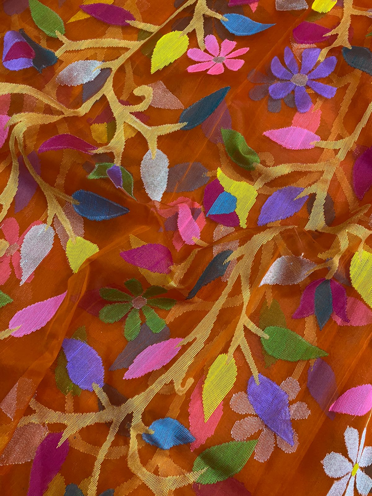 Kaveri muslin saree - Saffronfashionindia
