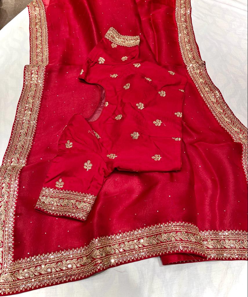 Fenicia saree/organza saree - Saffronfashionindia