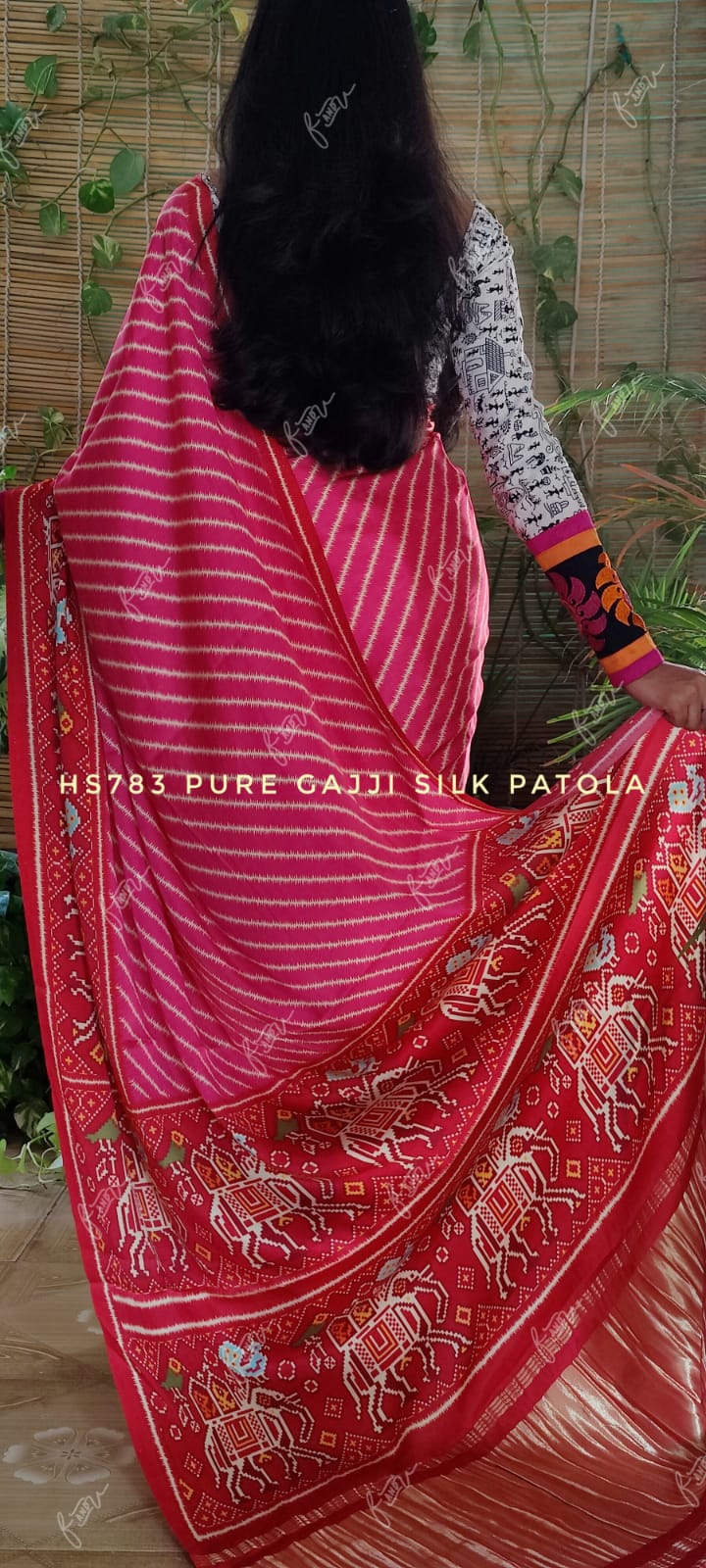Suhana gajji silk patola saree - Saffronfashionindia