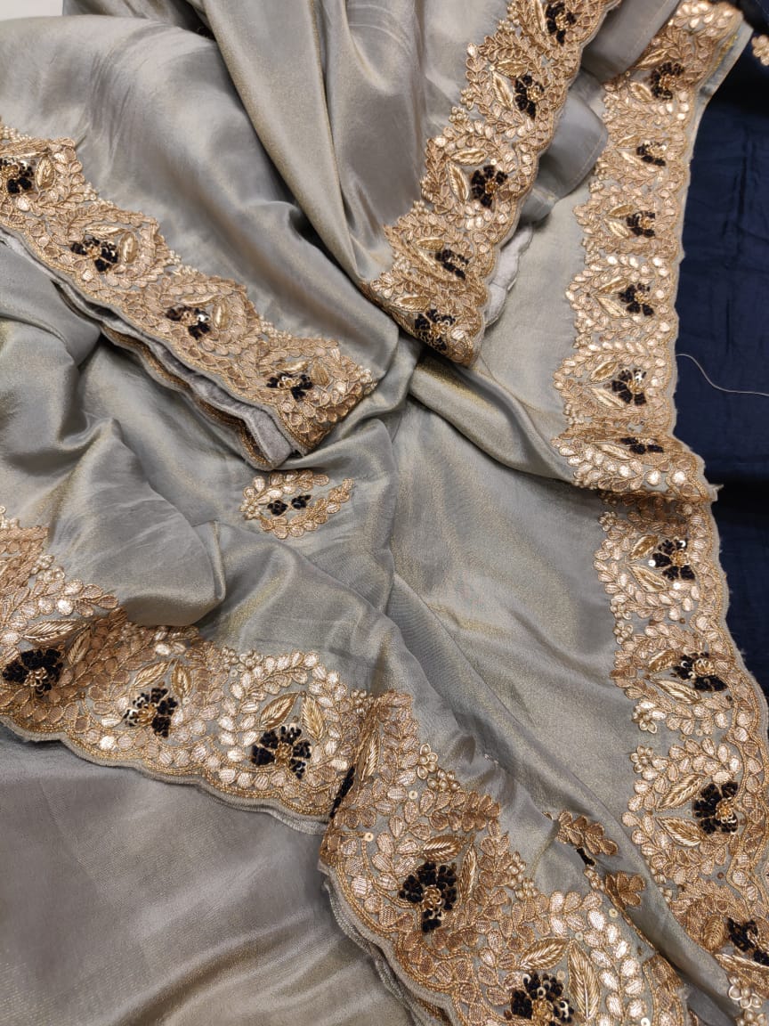 Kivasha zardosi saree - Saffronfashionindia