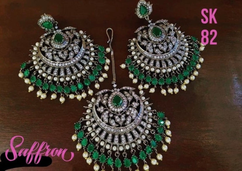 Victorian tikka set - Saffronfashionindia