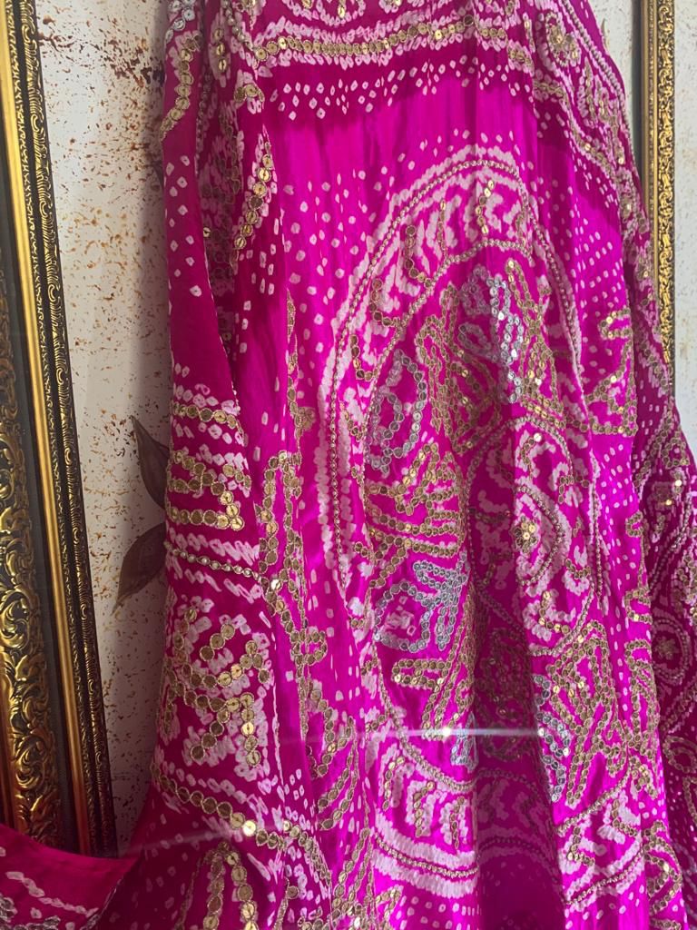 Exclusive pink gajji  embroidered dupatta - Saffronfashionindia