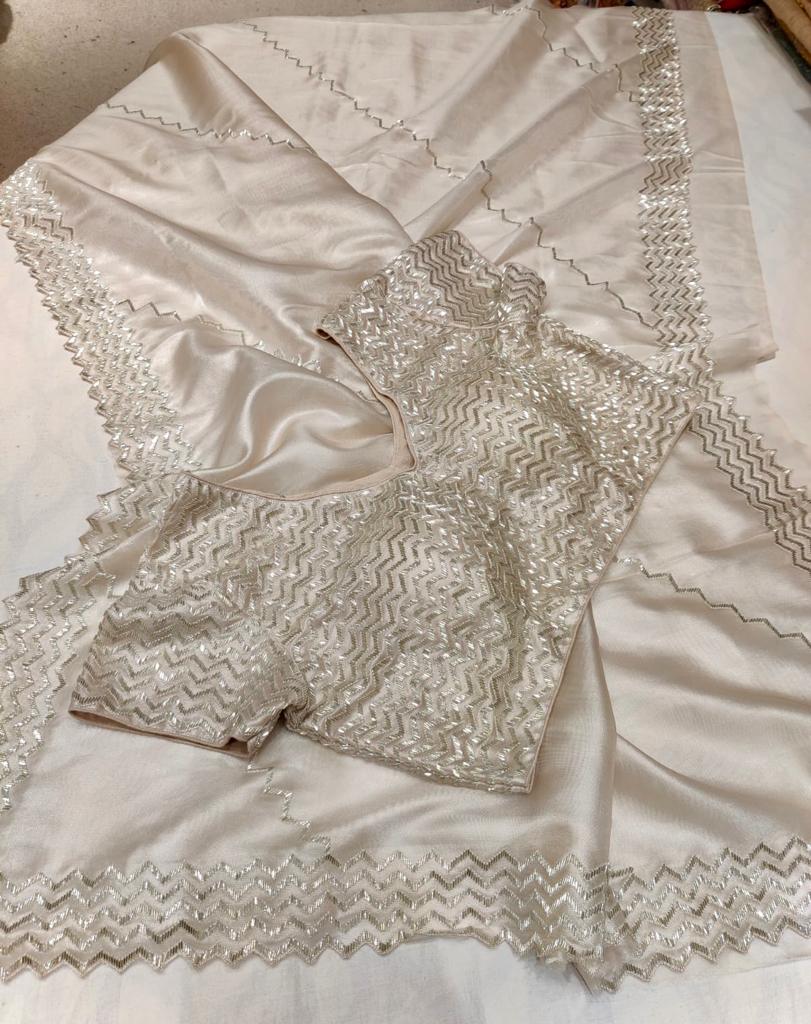 Bilbuli tissue organza saree - Saffronfashionindia