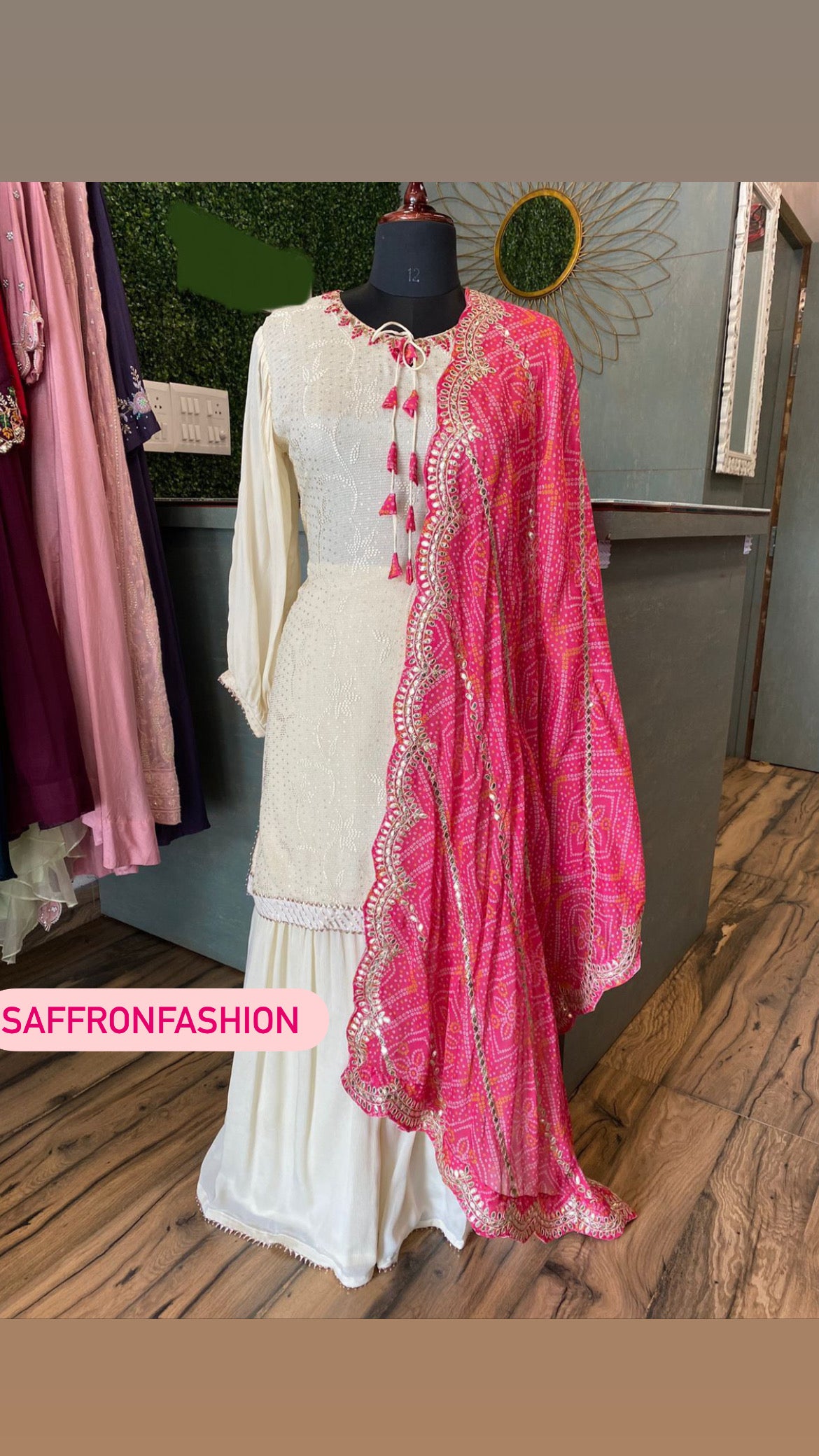 Civina gharara set - Saffronfashionindia