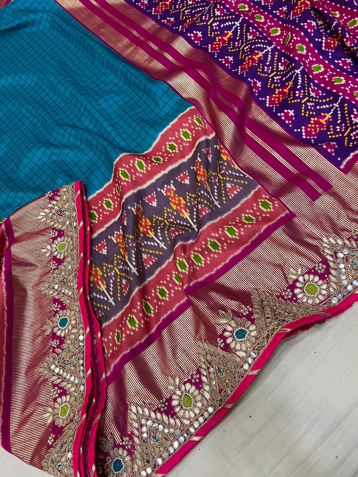 Patola gottapatti reception saree - Saffronfashionindia