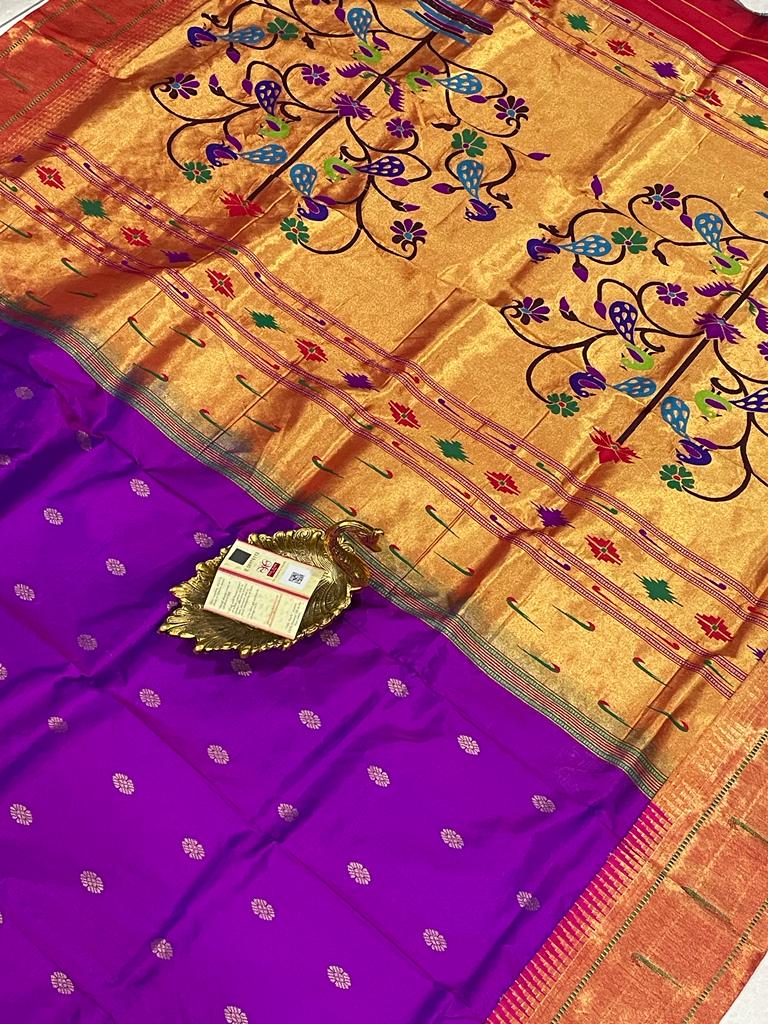 Danish Paithani inspired saree - Saffronfashionindia