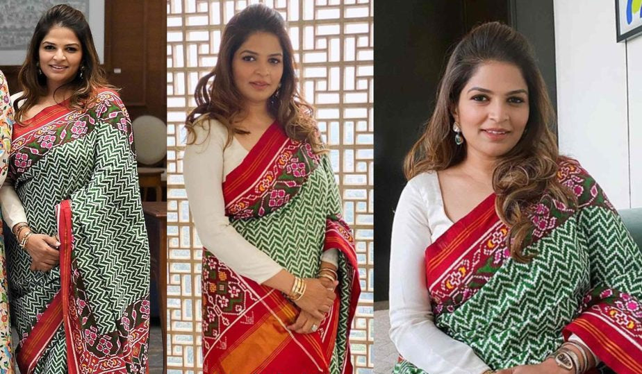 Patola gajji silk saree - Saffronfashionindia