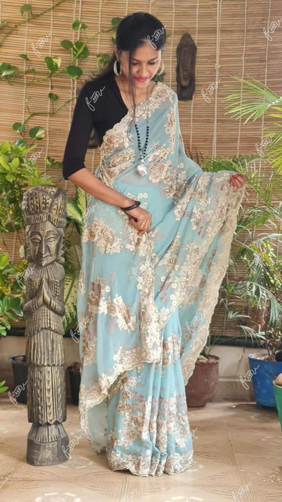 Avesha stylish sarees - Saffronfashionindia
