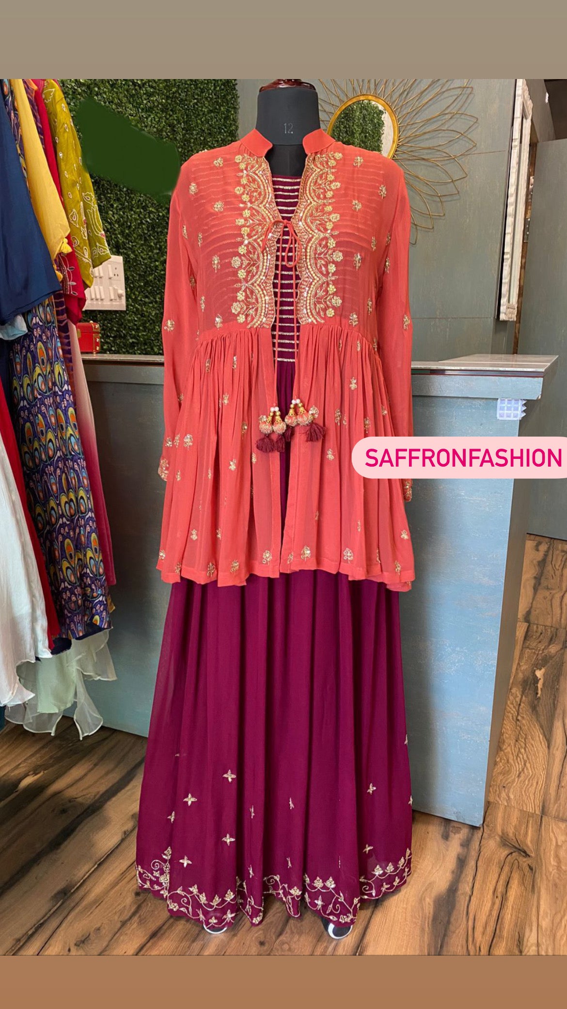 Selfie gorgette dress - Saffronfashionindia