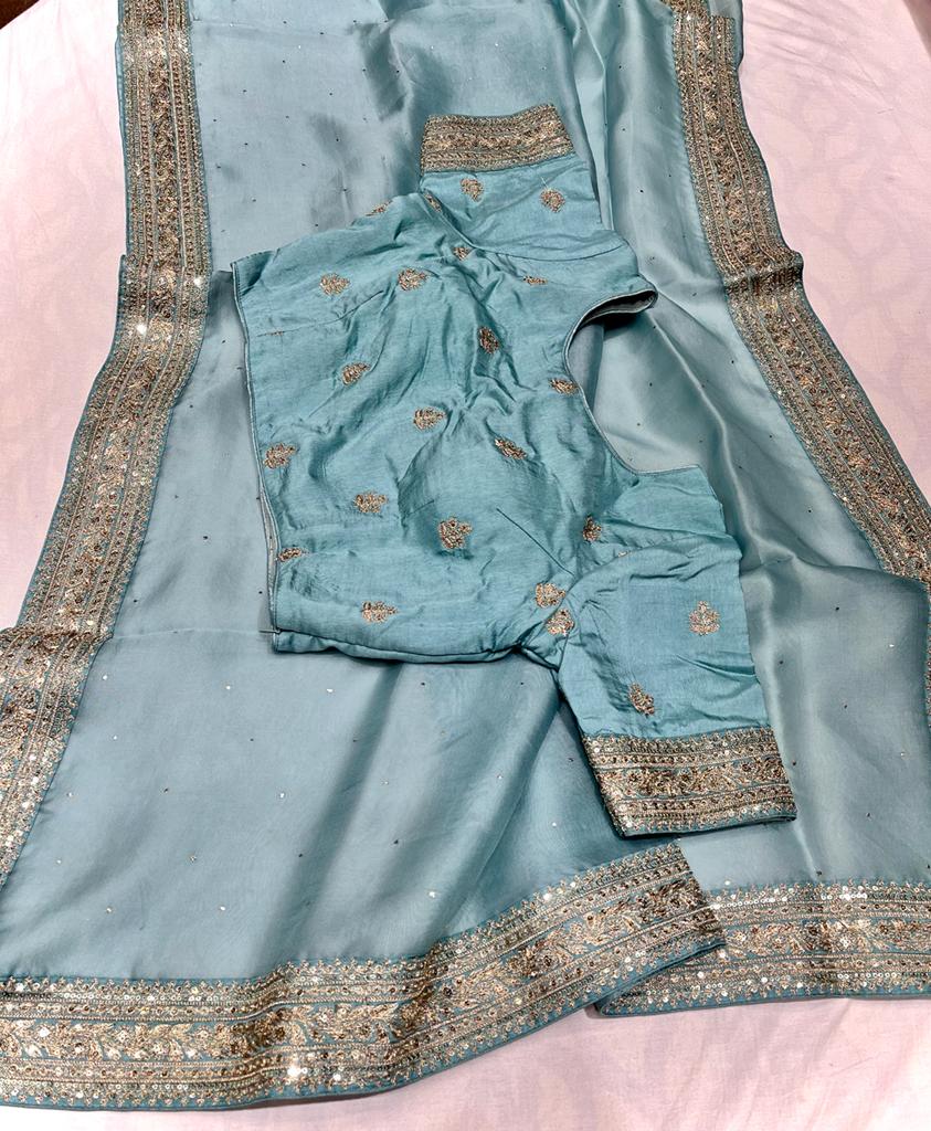 Fenicia saree/organza saree - Saffronfashionindia