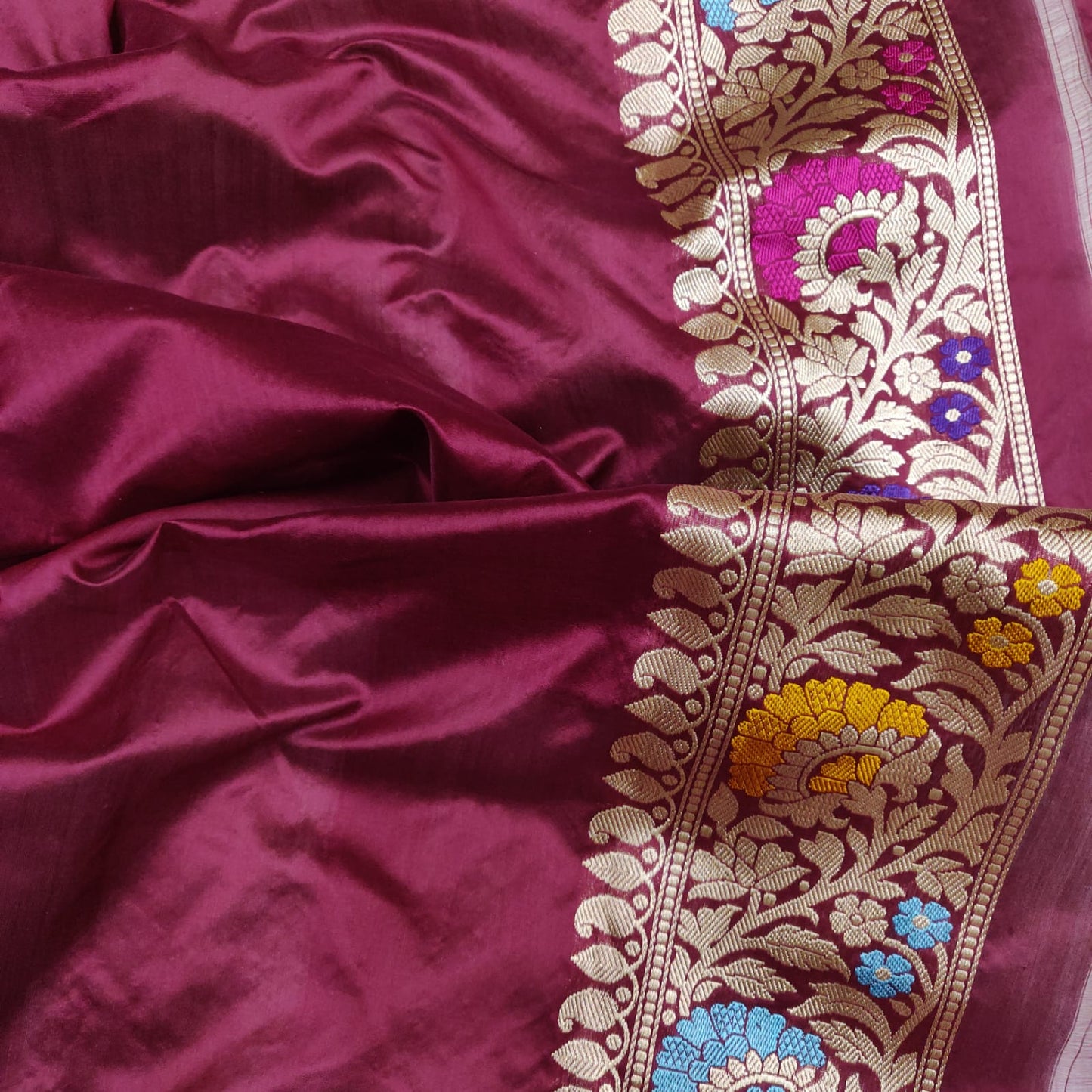 Kavi handwoven kora saree - Saffronfashionindia
