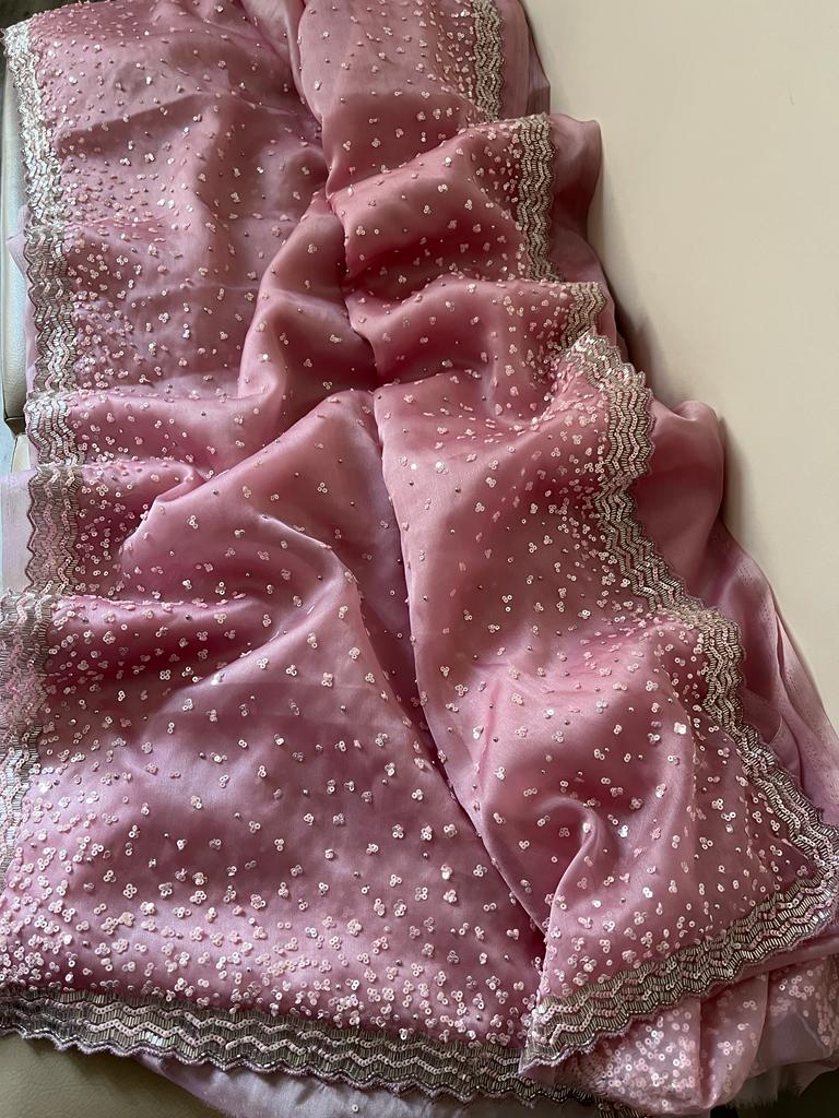 Trending organza saree - Saffronfashionindia