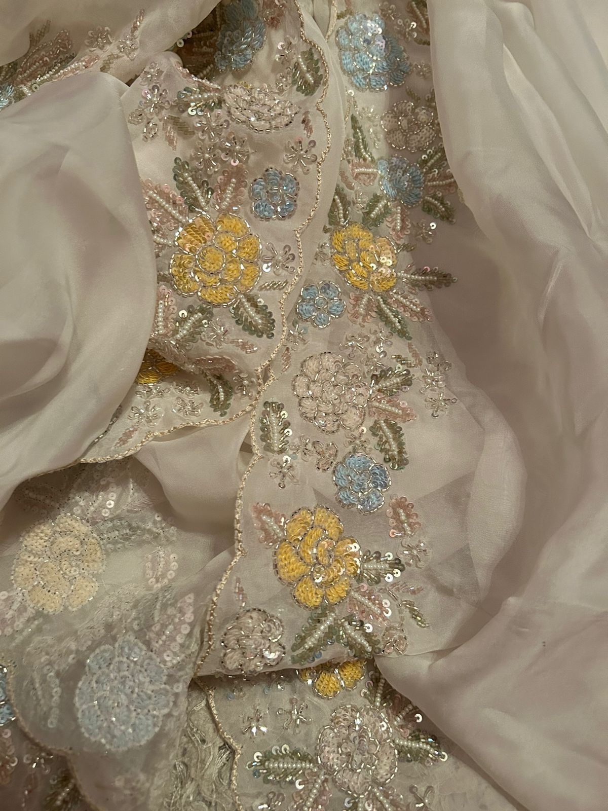 Afsana luxury embroidery sari - Saffronfashionindia