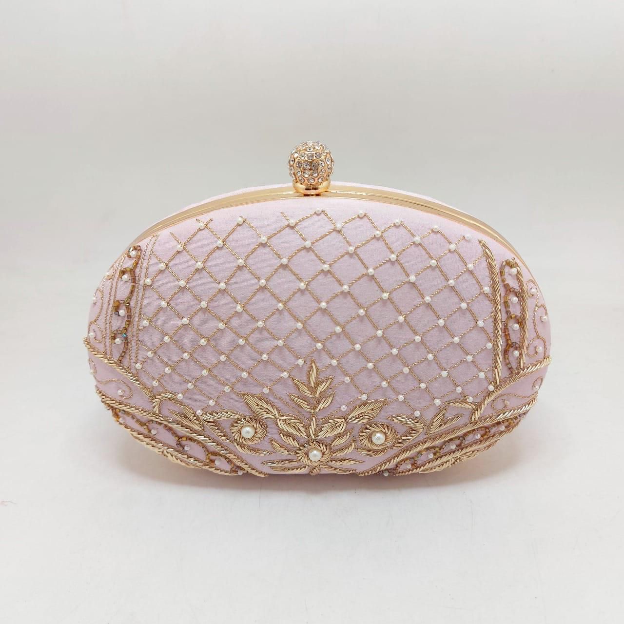 Aveheli embroidery clutch - Saffronfashionindia