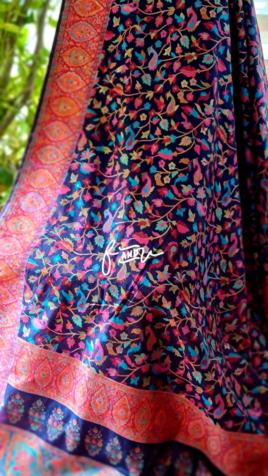 Kashmiri inspired Kani silk saree - Saffronfashionindia