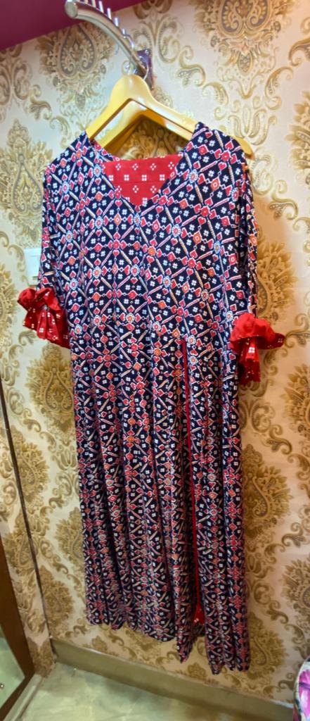 Patola Kurti set Indian Kurti set Saffron fashion