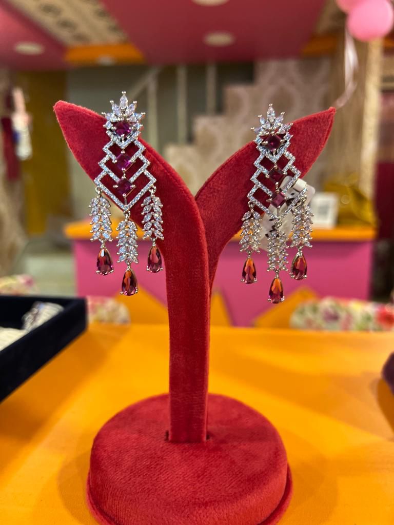 Vinisha cocktail earrings - Saffronfashionindia