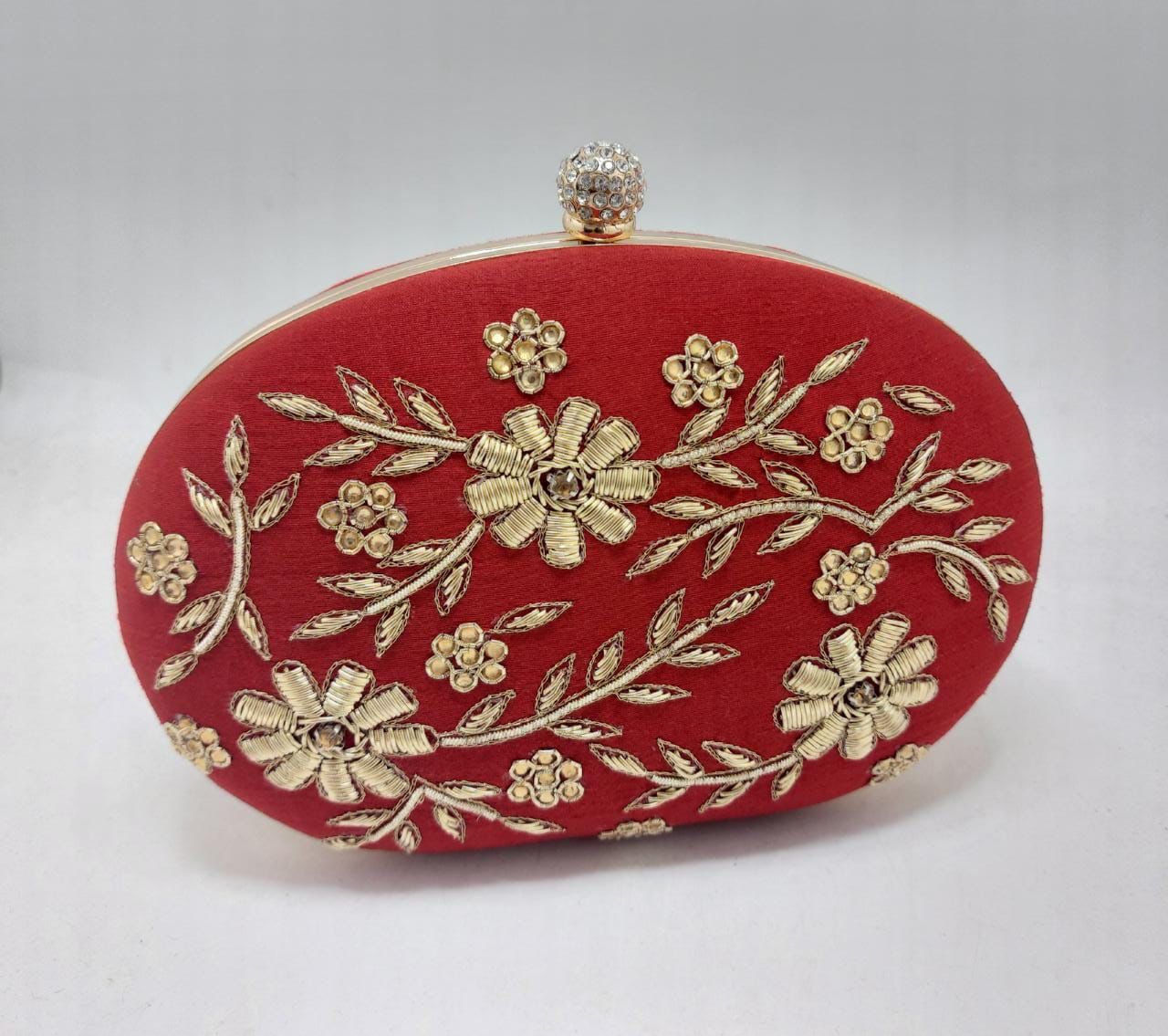 Aveheli embroidery clutch - Saffronfashionindia