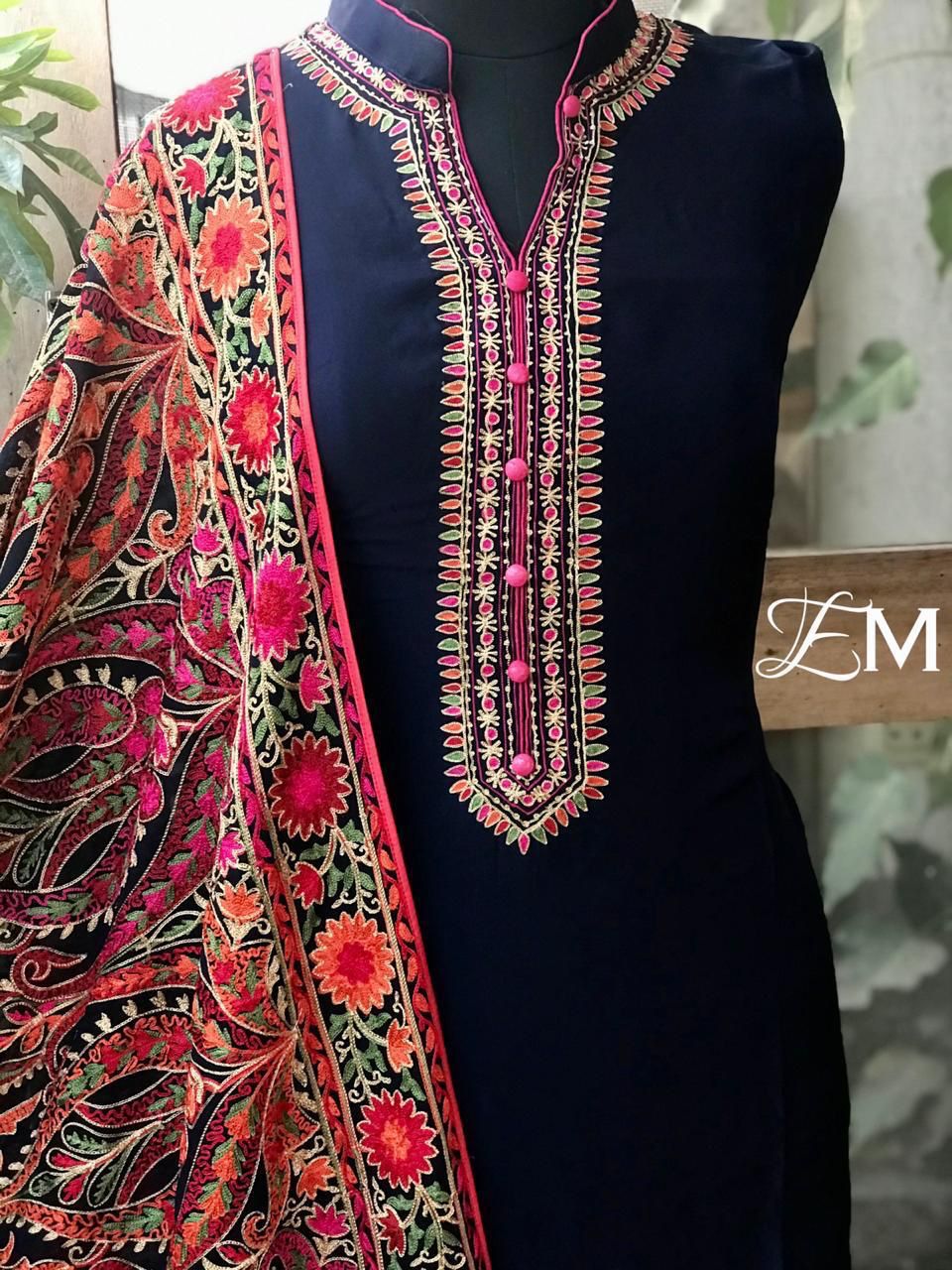 Handloom silk salwarsuit - Saffronfashionindia