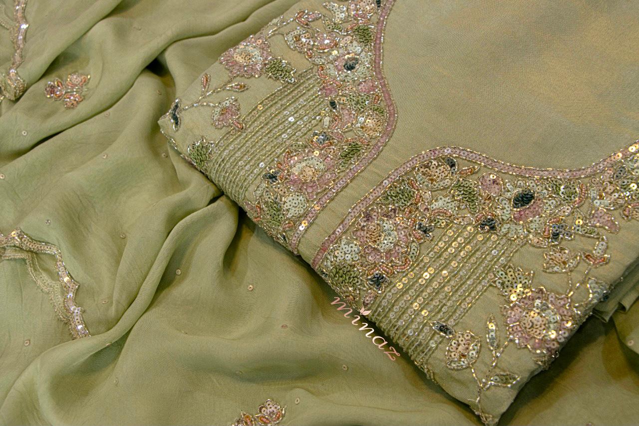 Silk tissue shimmer dress - Saffronfashionindia