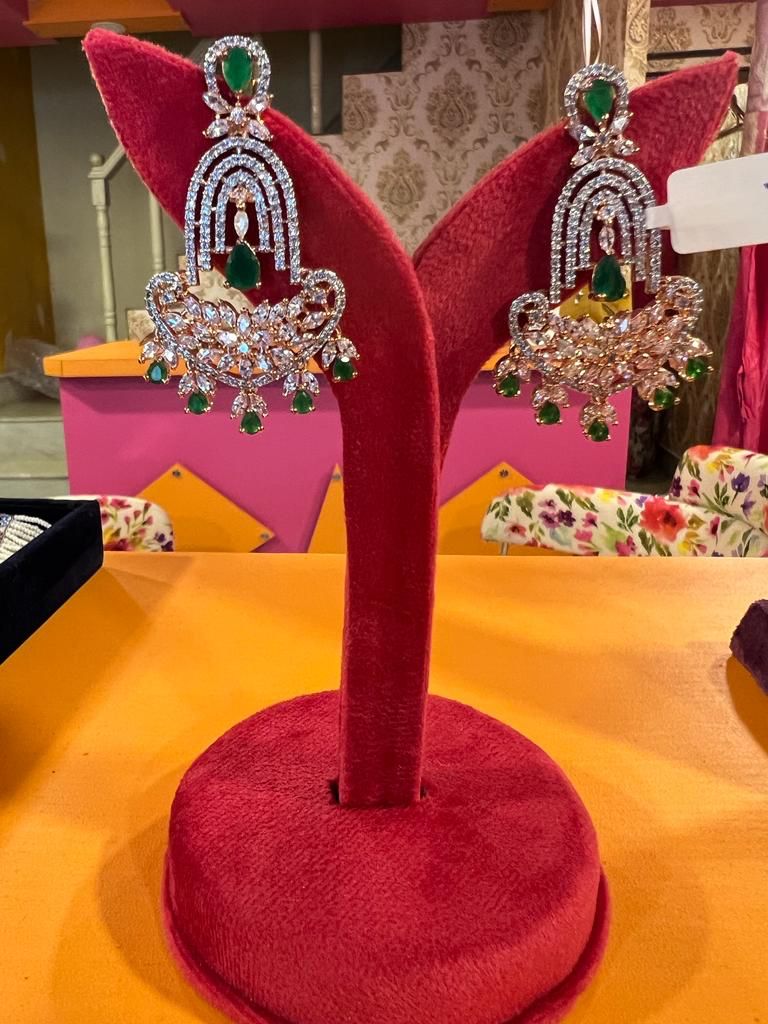 Ribika cocktail earrings - Saffronfashionindia