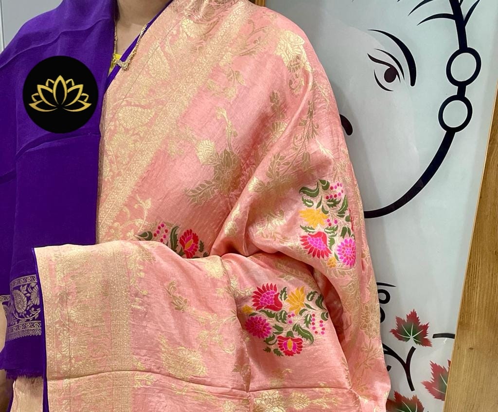 Avika banarsi moonga saree - Saffronfashionindia