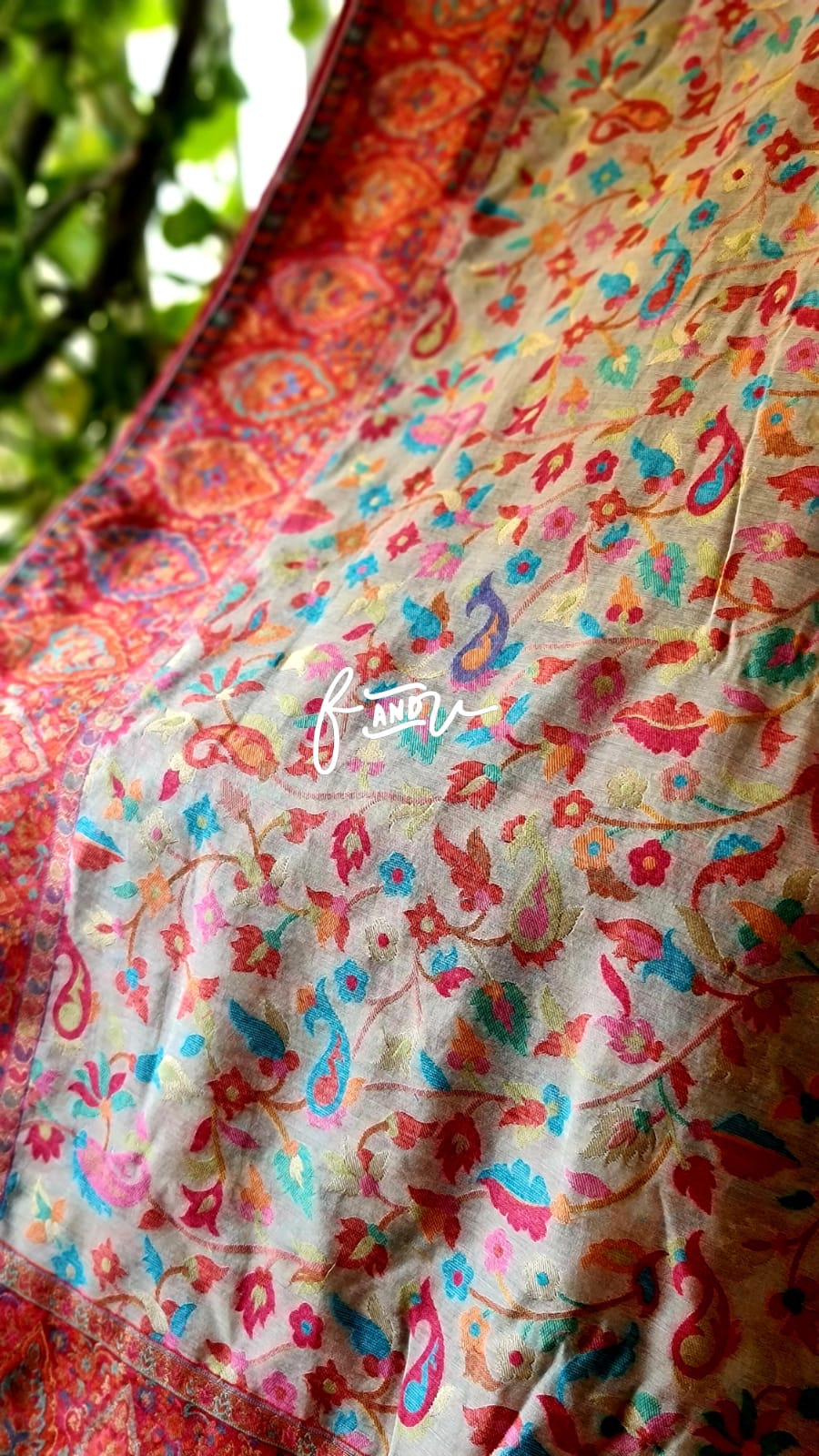 Kashmiri inspired Kani silk saree - Saffronfashionindia