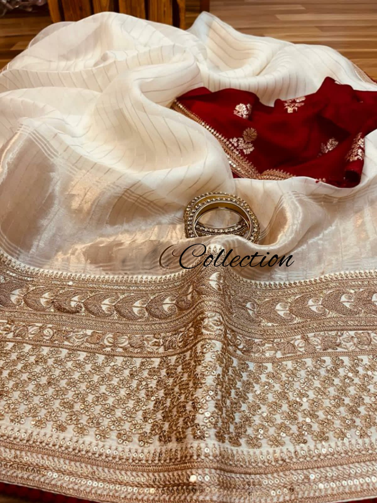 Shashi organza weaved saree - Saffronfashionindia